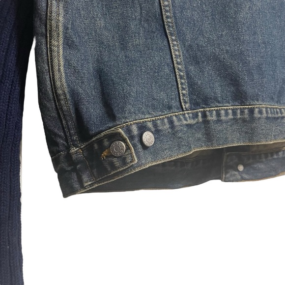 Vintage Guess Jean Denim Jacket Blue Knot Long Sleeve Women's Size X-Large - Picture 11 of 14